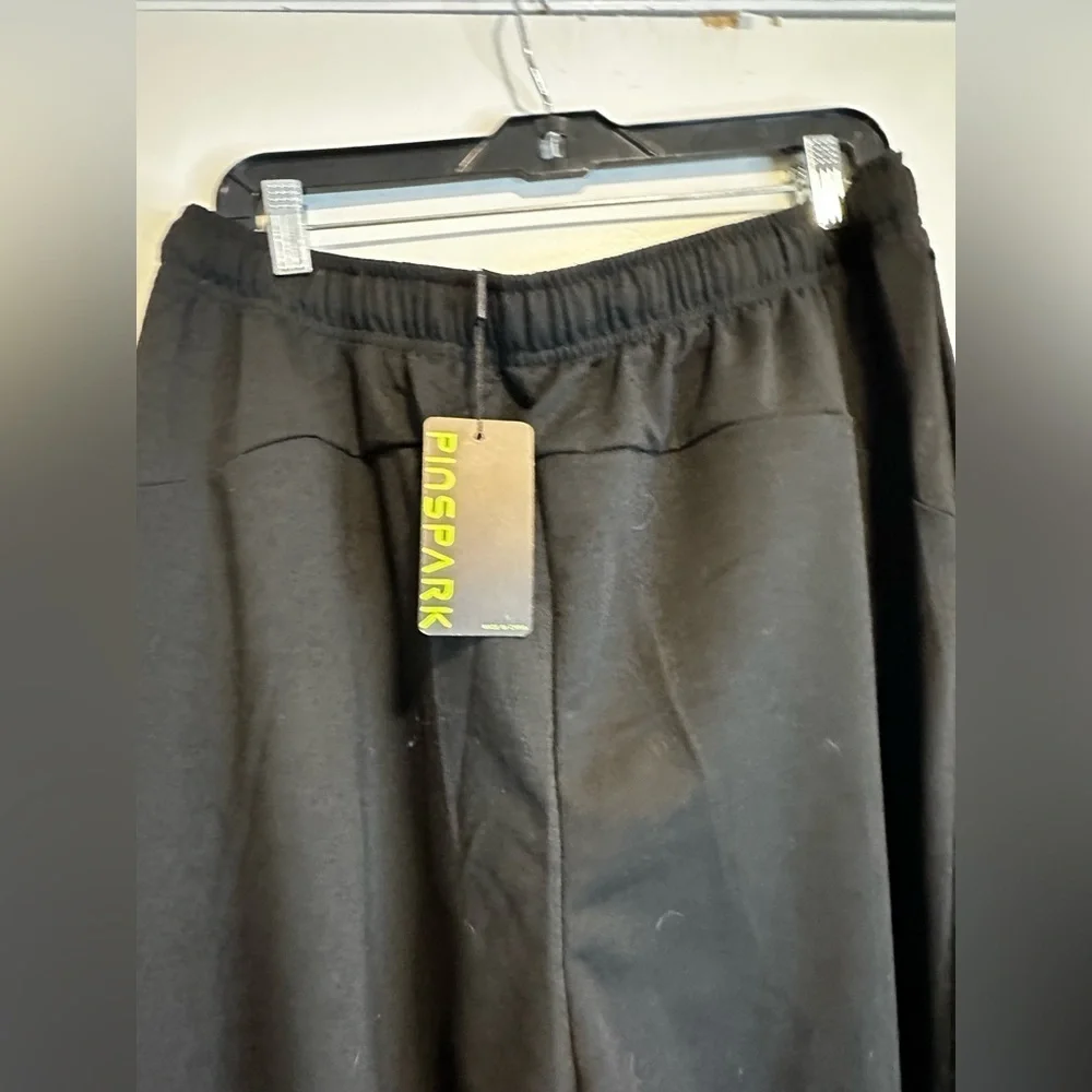 NWT Women’s Pinspark Black Wide Leg Lounge Pants XL. Soft. Flowy. Pockets.